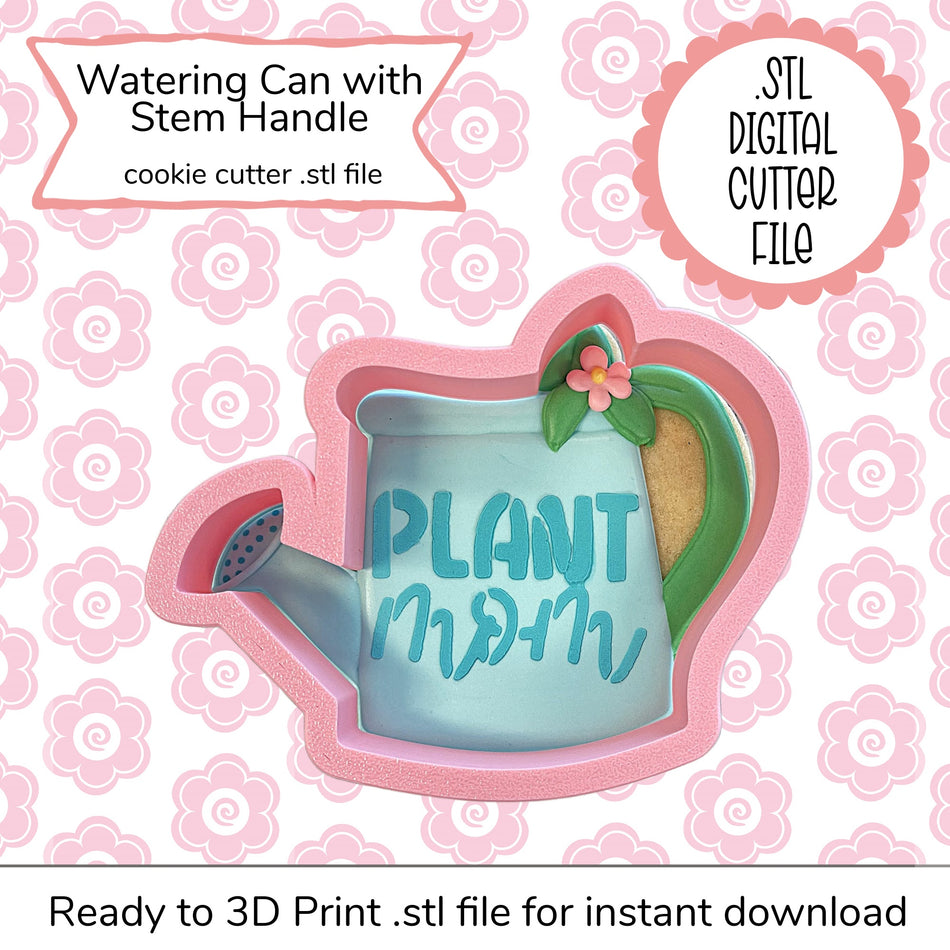 Watering Can with Stem Handle Cutter STL File (digital file)