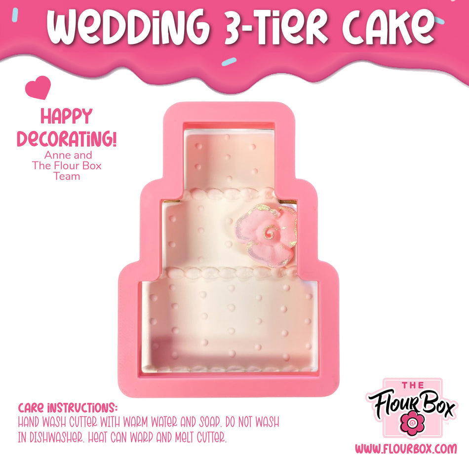 Wedding 3-Tier Cake Cookie Cutter