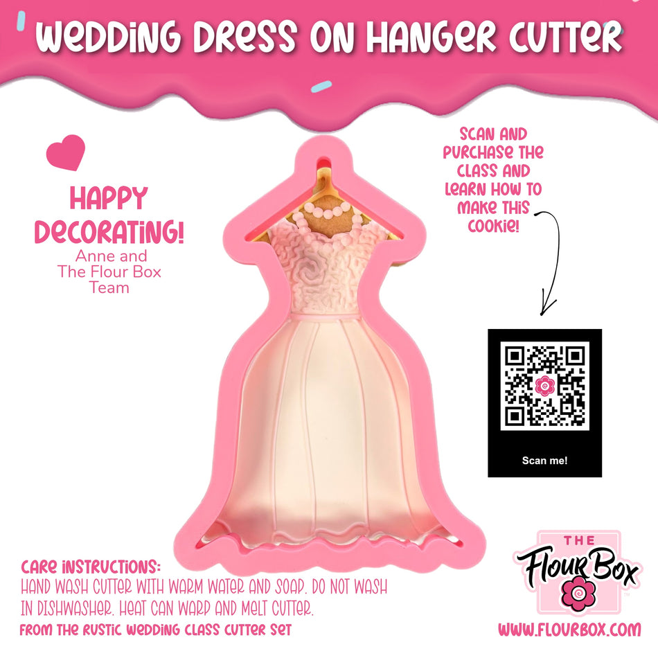 Wedding Dress on Hanger Cookie Cutter