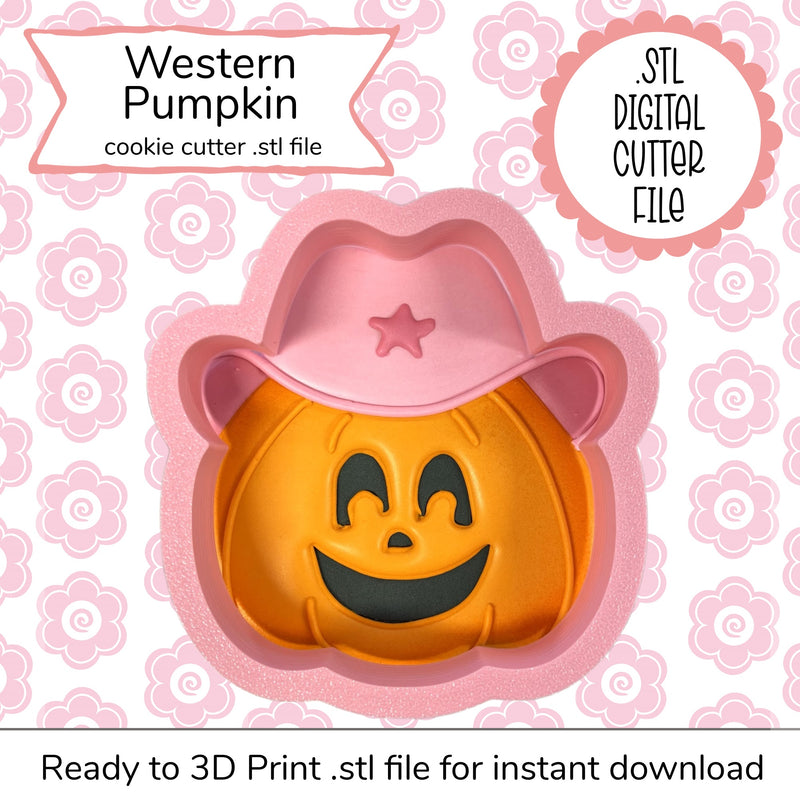 Western Pumpkin STL Cutter File (digital file)