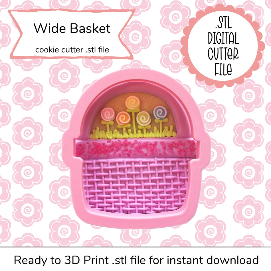 Wide Basket Cutter STL File (digital file)