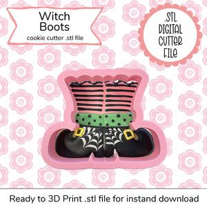 Witch Boots Cutter STL File (digital file)