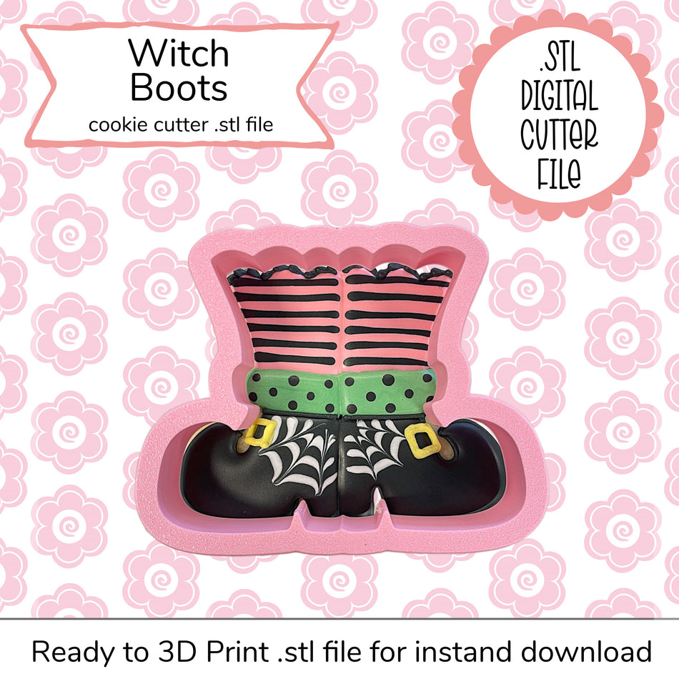 Witch Boots Cutter STL File (digital file)