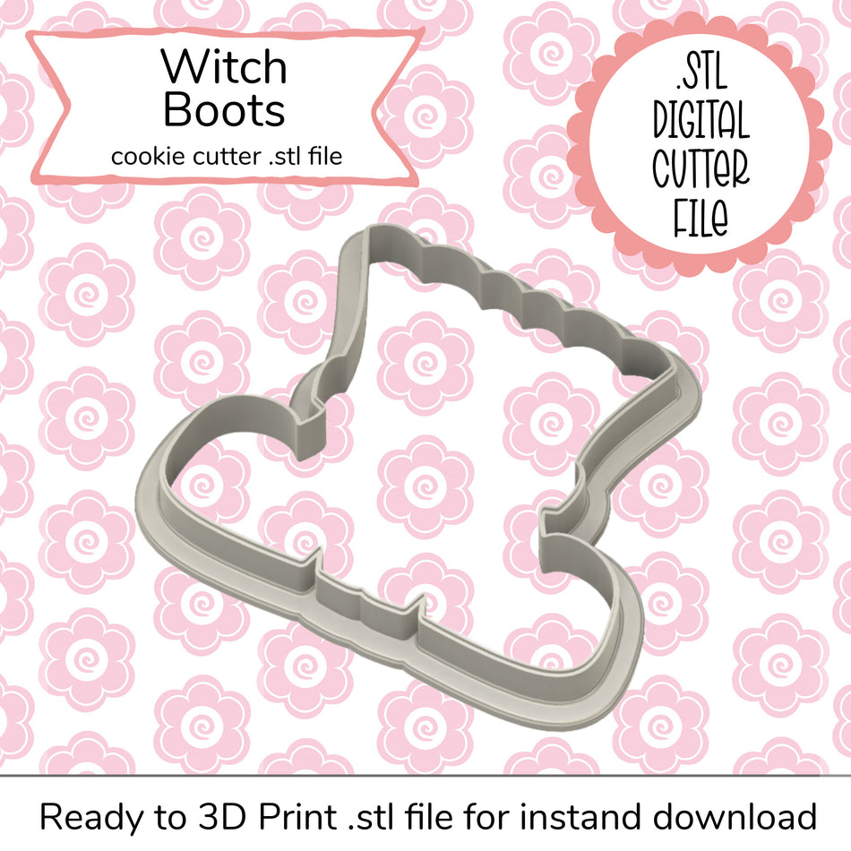 Witch Boots Cutter STL File (digital file)