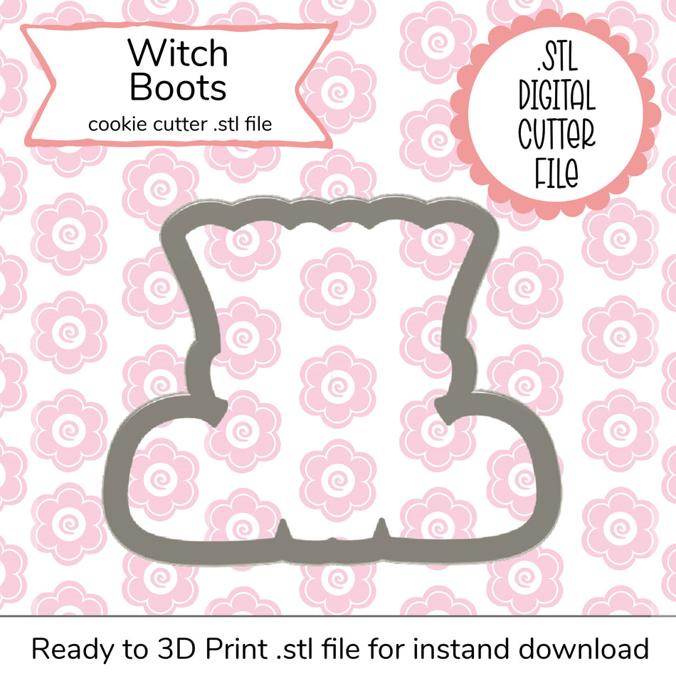 Witch Boots Cutter STL File (digital file)