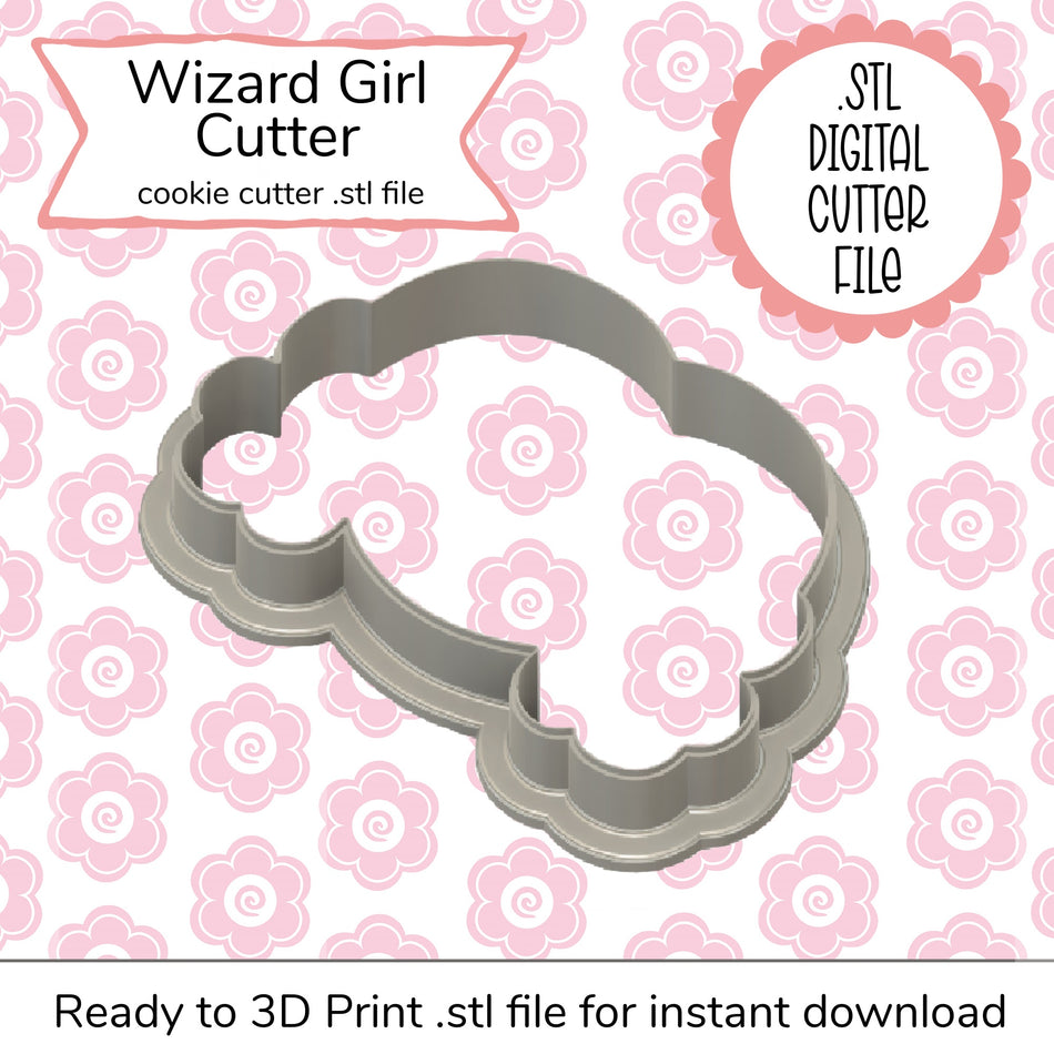 Wizard Girl STL Cutter File (digital file)
