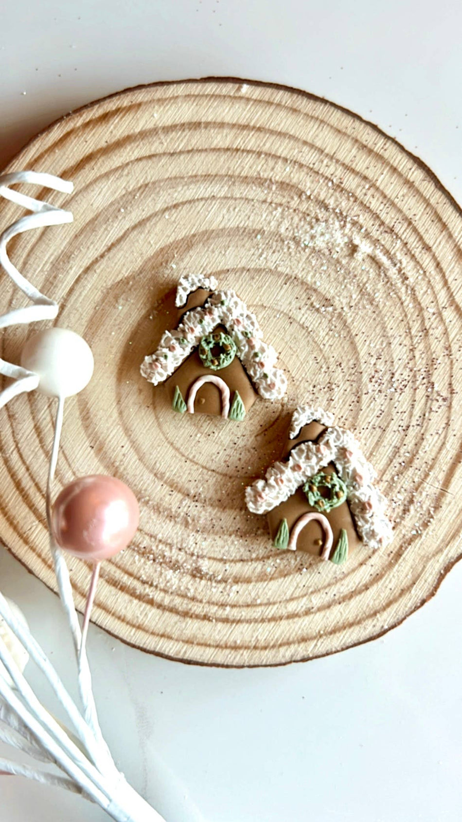 Pinkalicious Gingerbread House Earrings