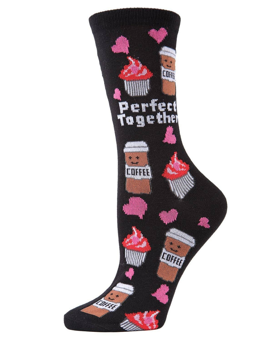 Perfect Together Coffee & Cupcake Bamboo Crew Socks - Image 1 of 1