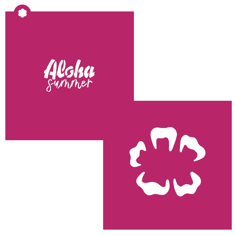 Aloha Summer 2pc Stencil