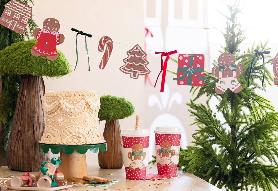 Gingerbread and Ribbon Banner