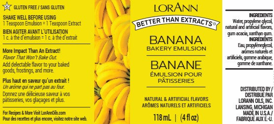 Banana Lorann Baking Emulsion 4 oz.