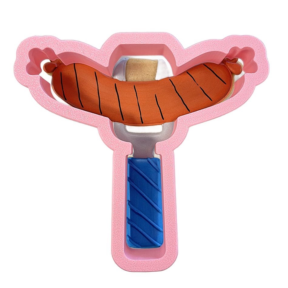 BBQ Sausage on Fork Cookie Cutter - Image 4 of 5