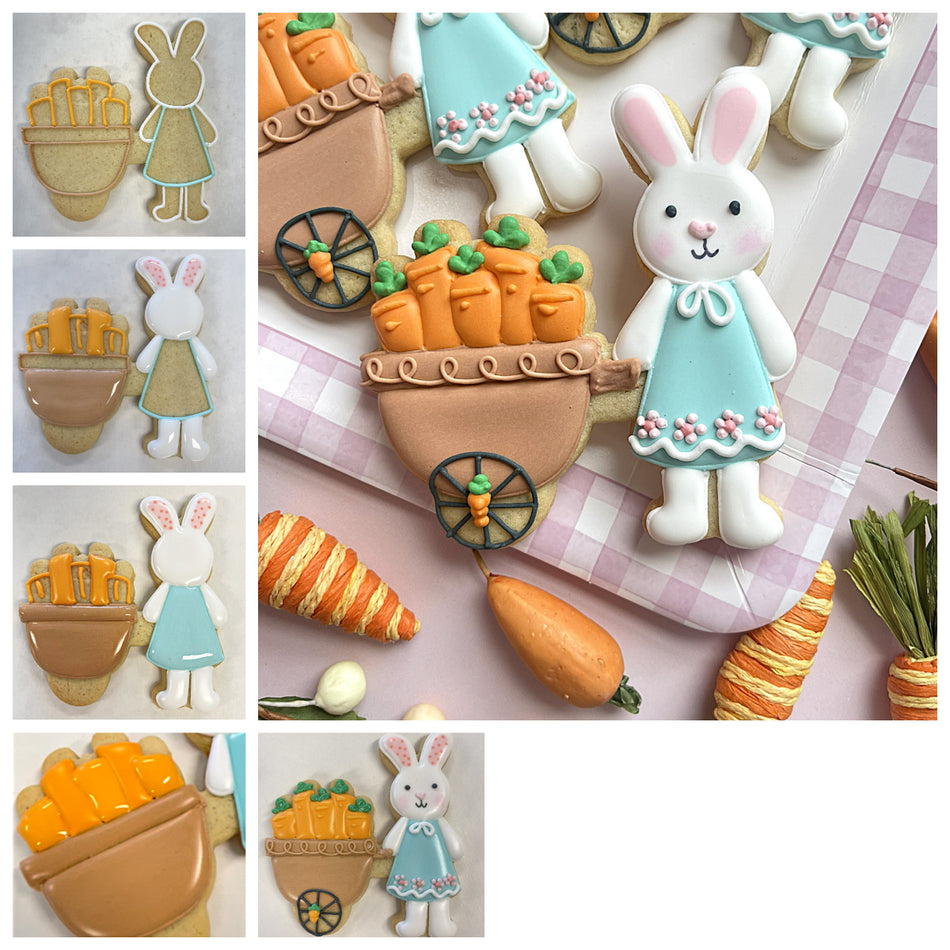 Bunny with Carrot Cart Cookie Cutter