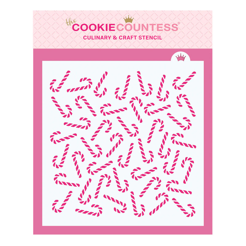 Candy Cane Pattern Stencil