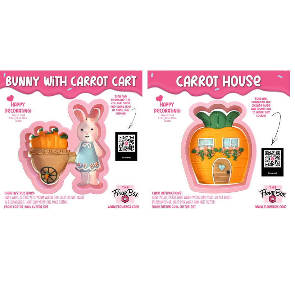 Carrot House Cookie Cutter BUNDLE (2 cutters)
