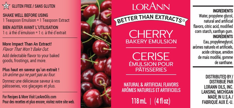 Cherry Lorann Baking Emulsion 4 oz.
