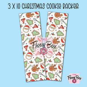 Christmas Cookie Backer - 3" x 10" Long - 25 BACKERS