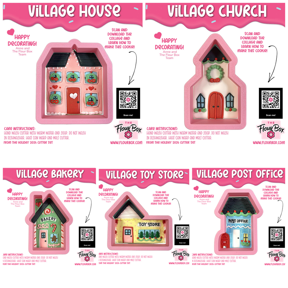 Christmas Village Cookie Cutter BUNDLE (5 cutters)