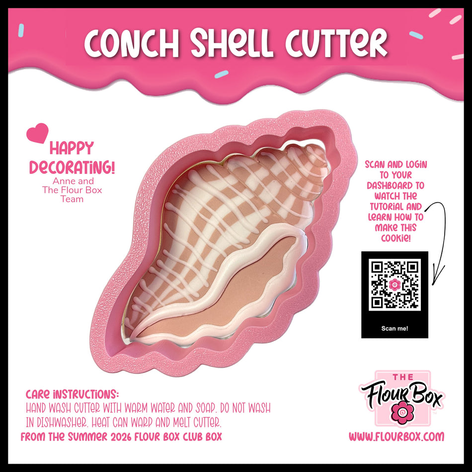 Conch Shell Flour Box Club Cookie Cutter