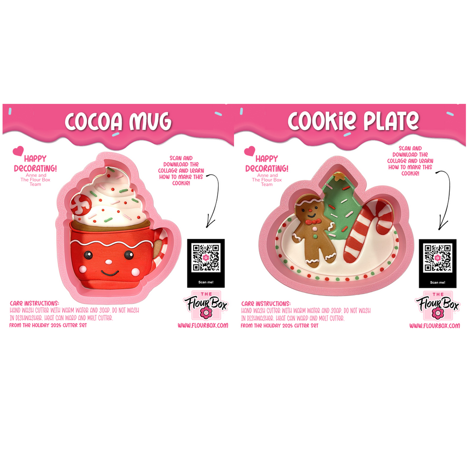 Cookies and Cocoa Cookie Cutter BUNDLE (2 cutters)