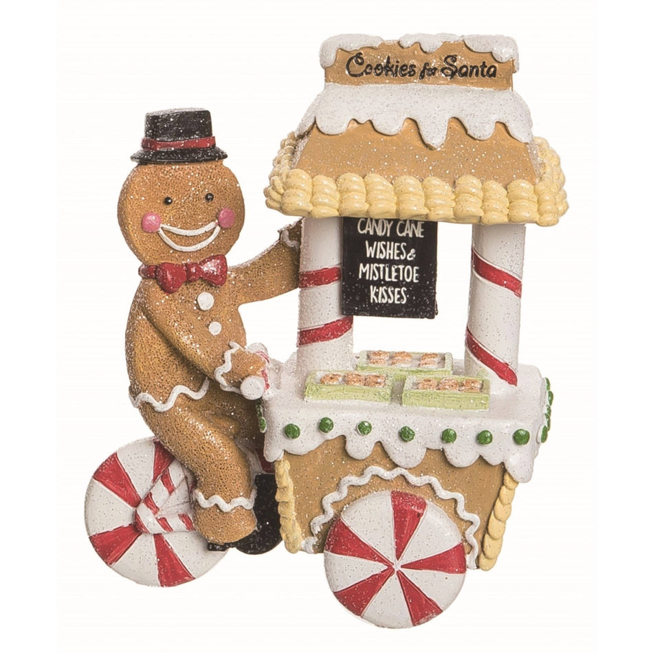 Resin Brown Gingerbread Sweet Stand set of 2