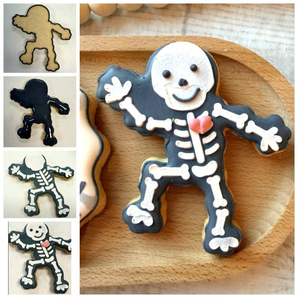 Dancing Skeleton Cookie Cutter and Stencil Set