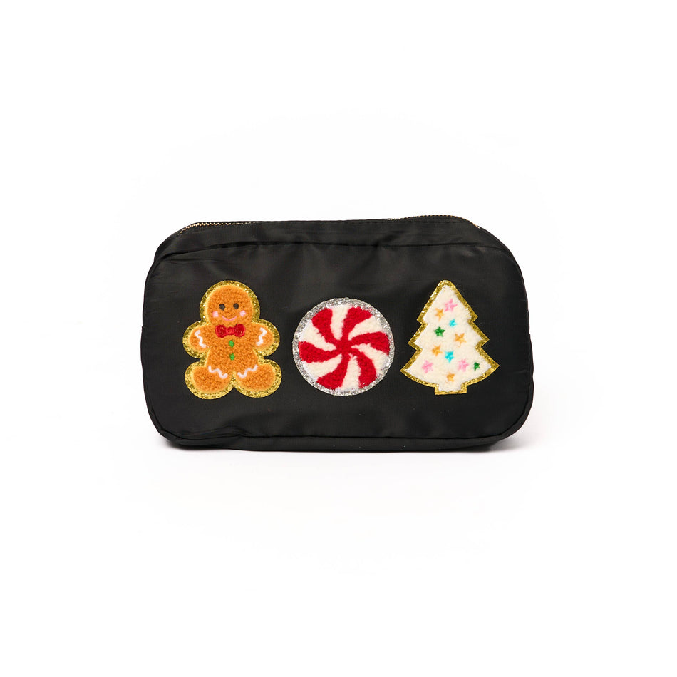 Nylon Pouches w/ Christmas Patches - Image 1 of 1