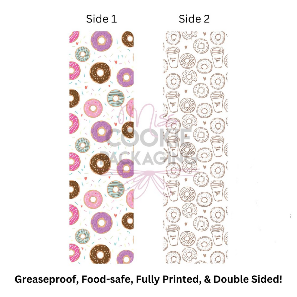 Donuts Coffee Cookie BAG Backer Card - 2.625