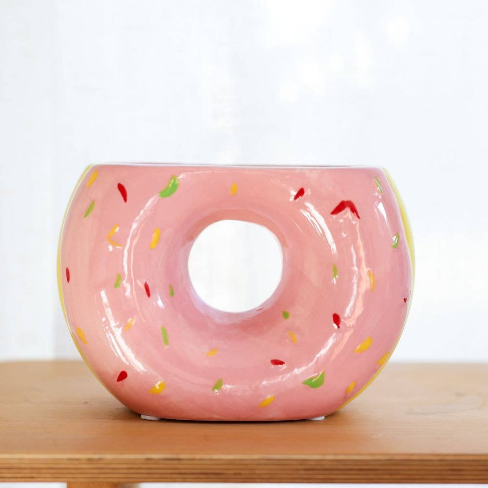 Ceramic Pink Frosting Donut 4.75