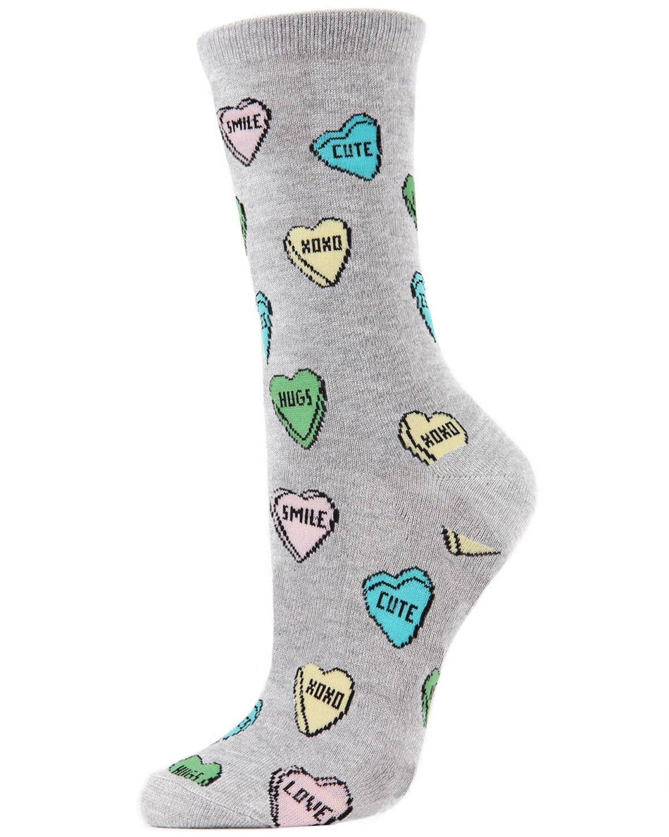 Sweet Candy Heart Crew Socks - Image 1 of 1