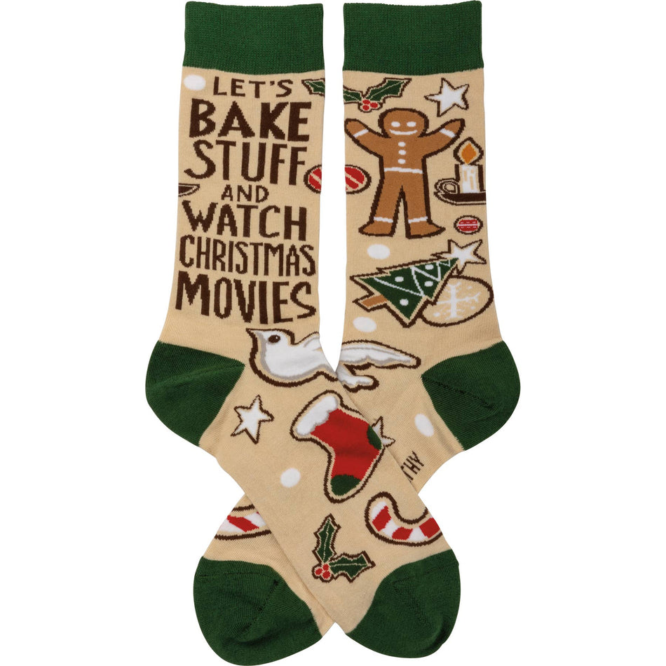 Let's Bake Stuff And Watch Movies Socks