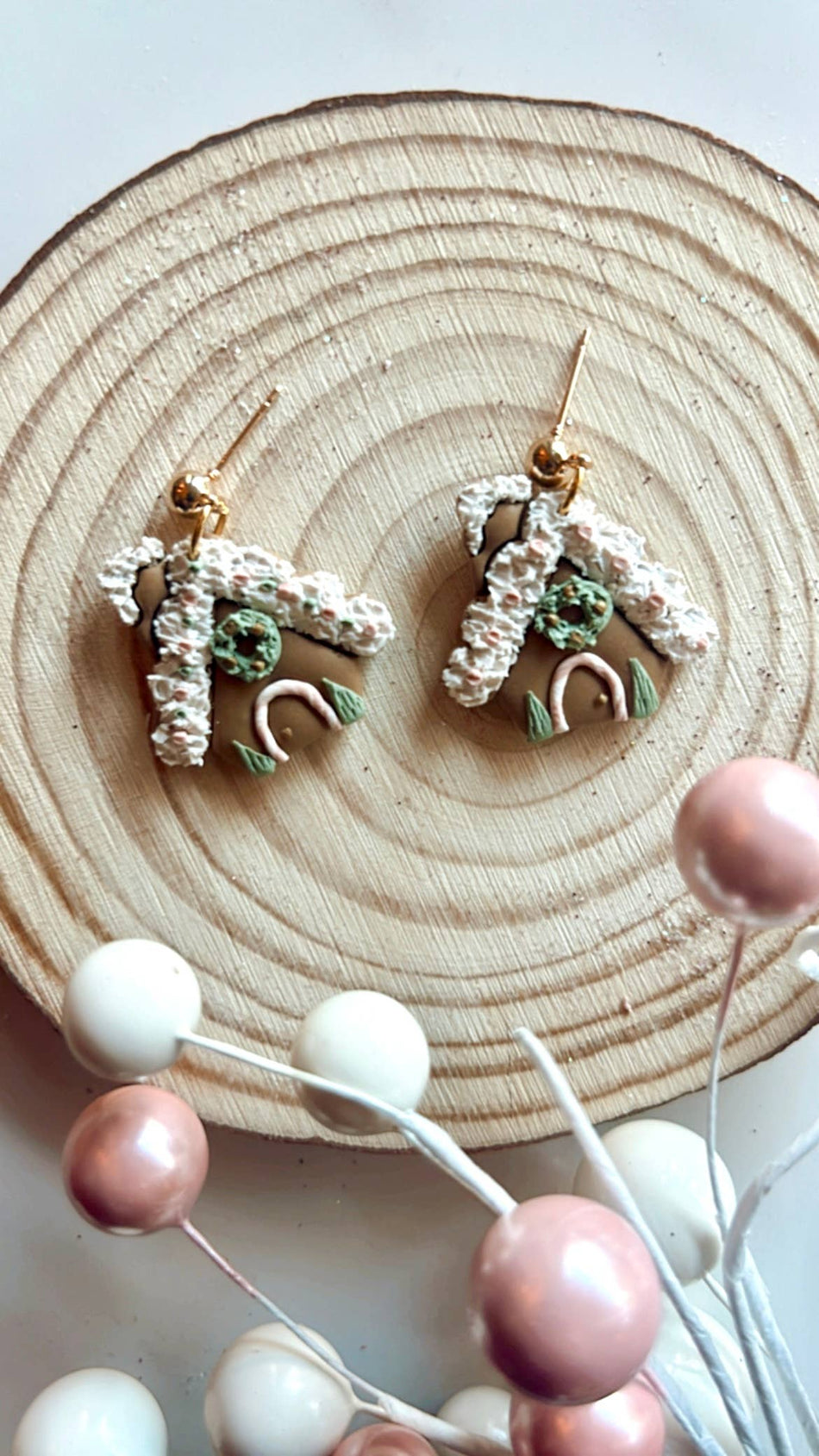 Pinkalicious Gingerbread House Earrings