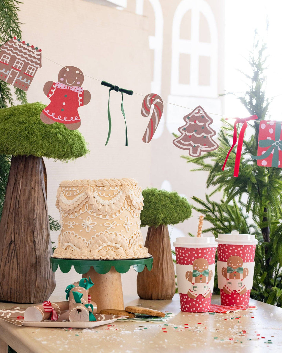 Gingerbread and Ribbon Banner