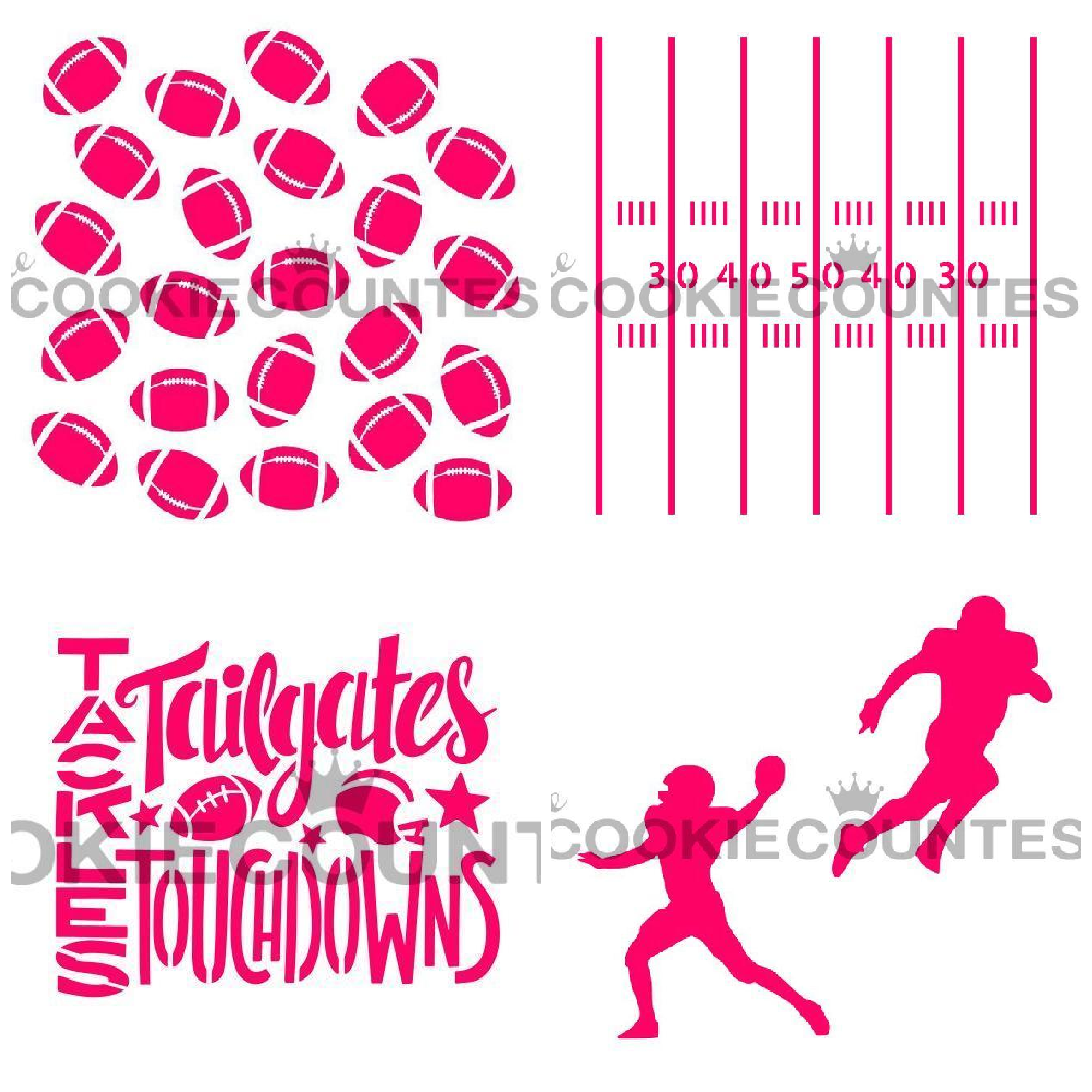 Football Stencil Bundle – The Flour Box