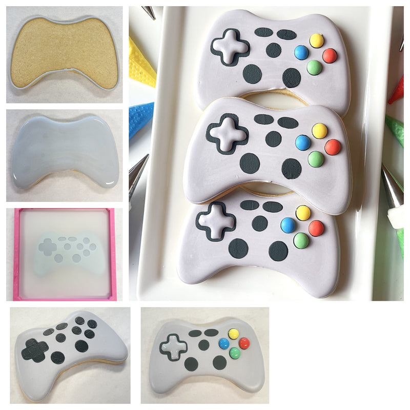 Game Controller Cookie Cutter with Stencil
