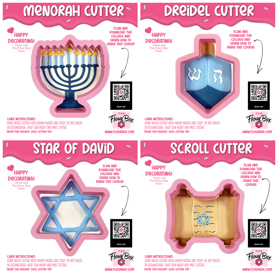 Hanukkah Cookie Cutter BUNDLE (4 cutters)