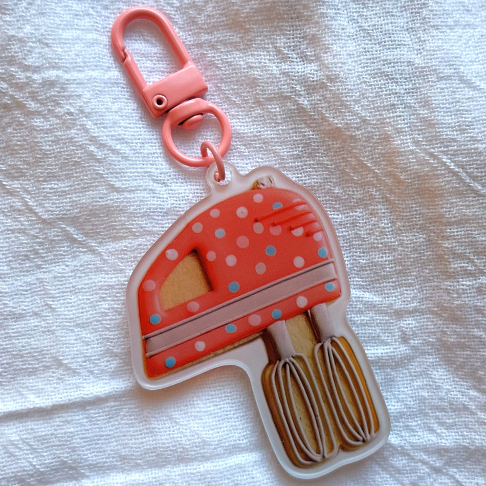 Hand Mixer Baking Keychain