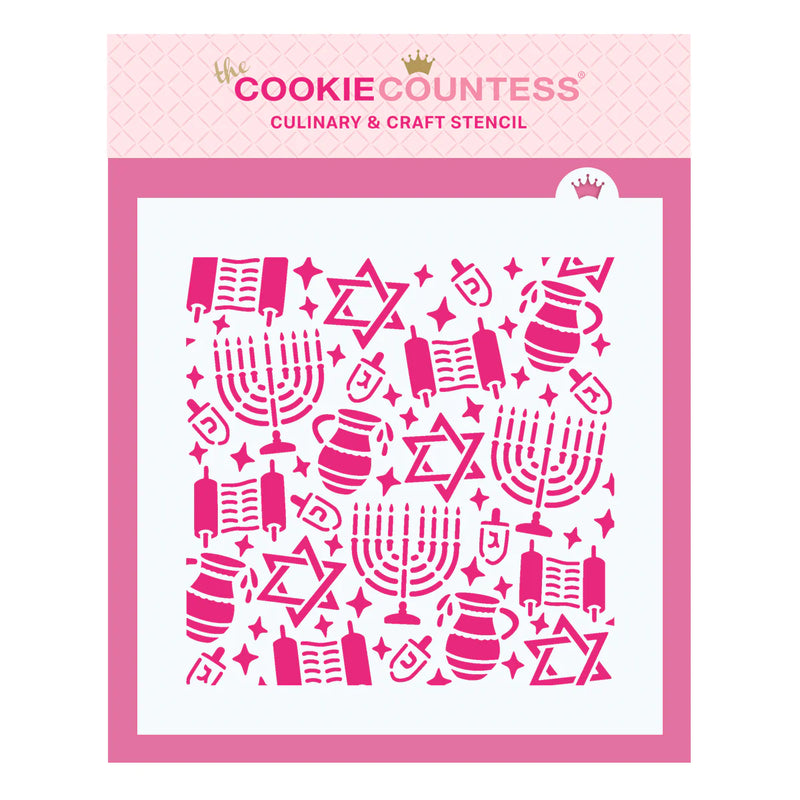 Hanukkah Pattern Stencil
