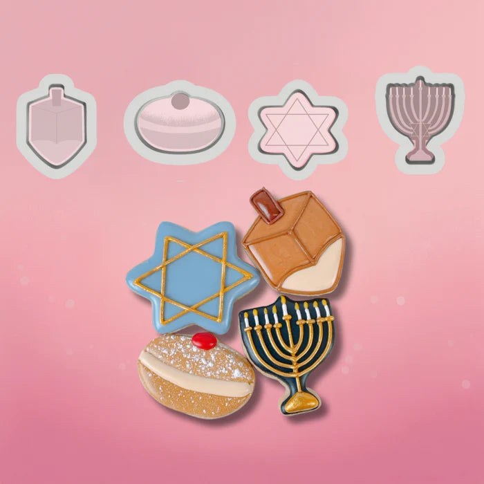 Mini Hanukkah 4pc Cookie Cutter Bundle