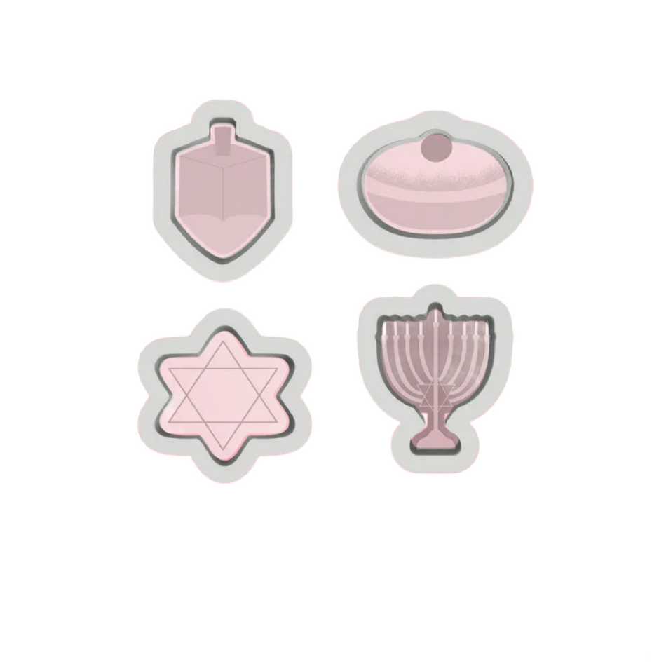 Mini Hanukkah 4pc Cookie Cutter Bundle