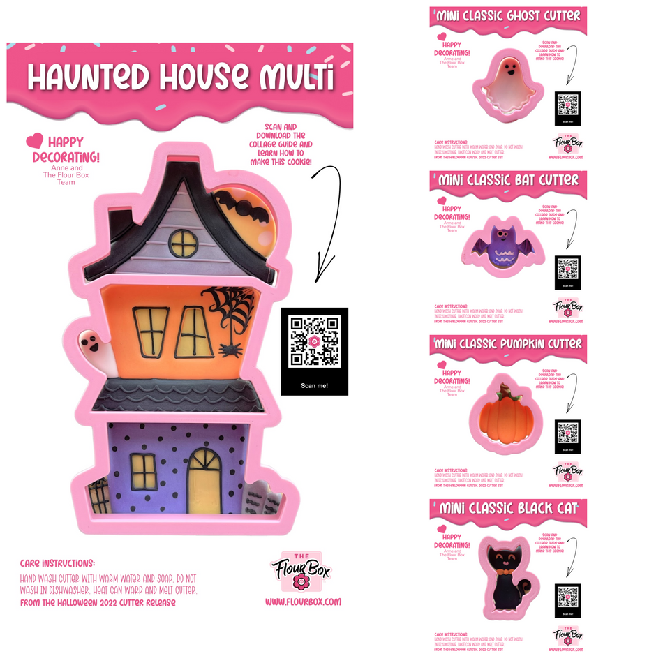 Haunted House 3-in-1 Multi-Cookie Cutter with Classic MINI Halloween BUNDLE