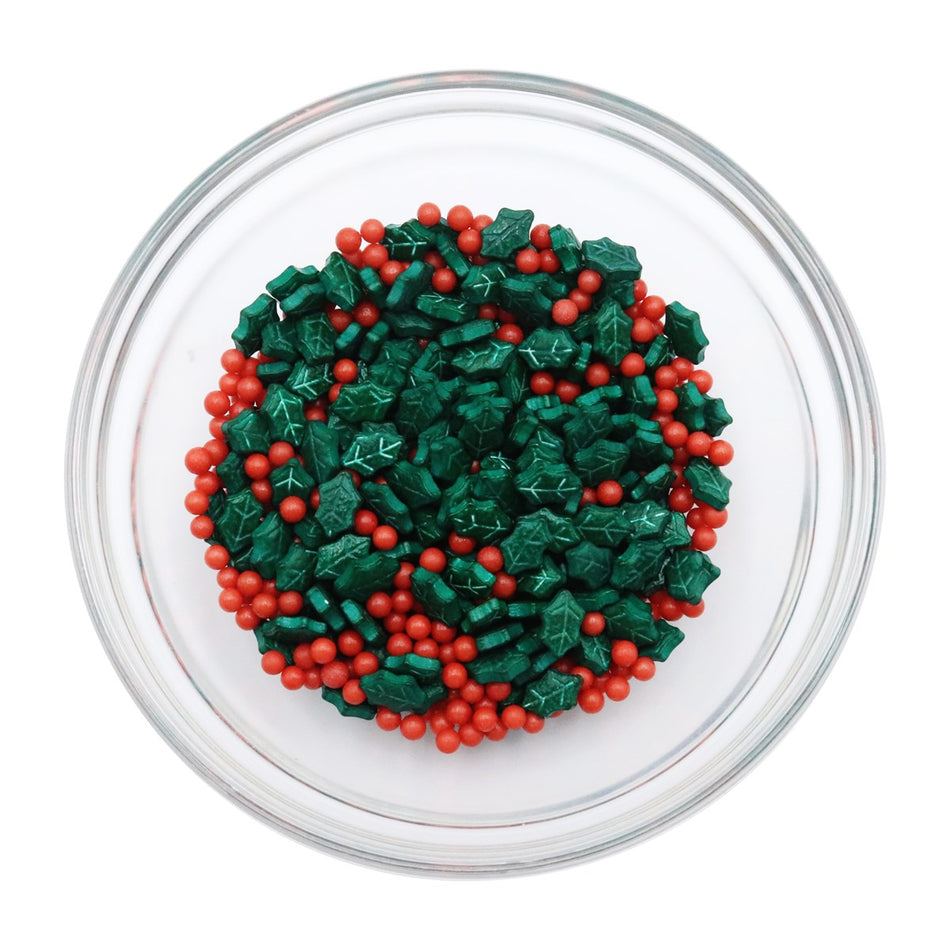 Christmas Holly Sprinkles 3.7oz