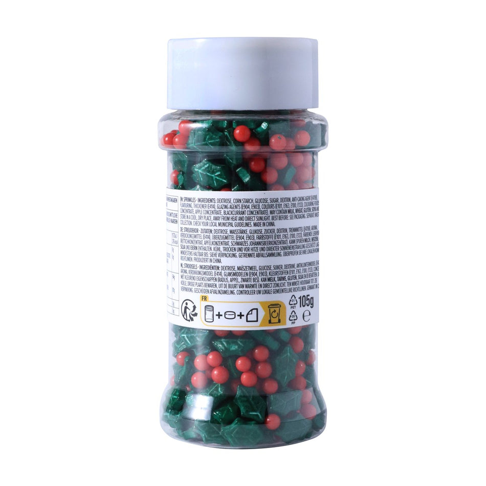 Christmas Holly Sprinkles 3.7oz