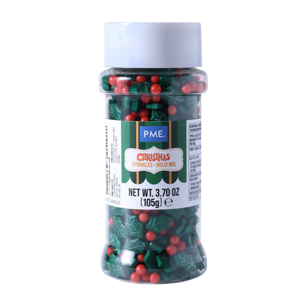 Christmas Holly Sprinkles 3.7oz