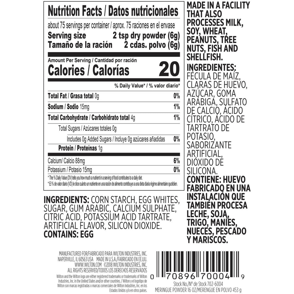 Wilton Meringue Powder 1lb - Image 2 of 2