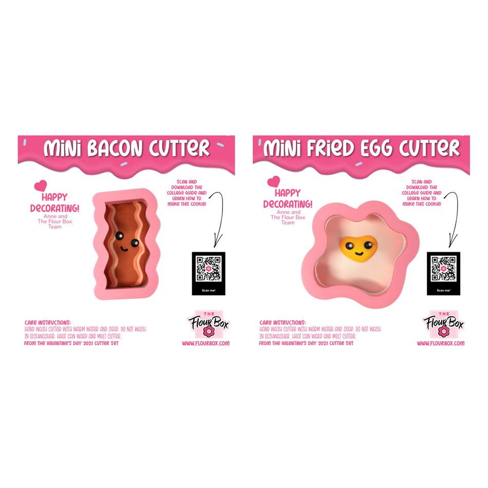 Mini Bacon and Mini Egg Cookie Cutter BUNDLE