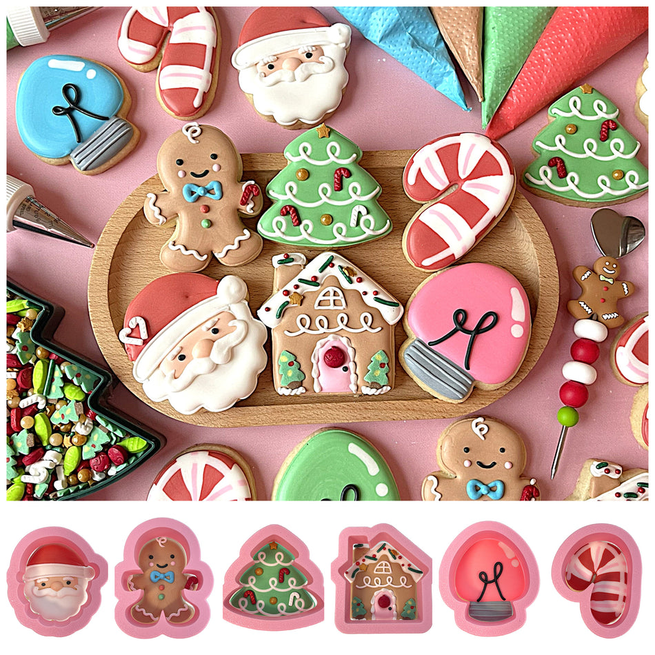 Mini Cute Christmas Cookie Cutter BUNDLE (6 cutters)