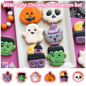 Mini Cute Chubby Halloween Cookie Cutter Bundle