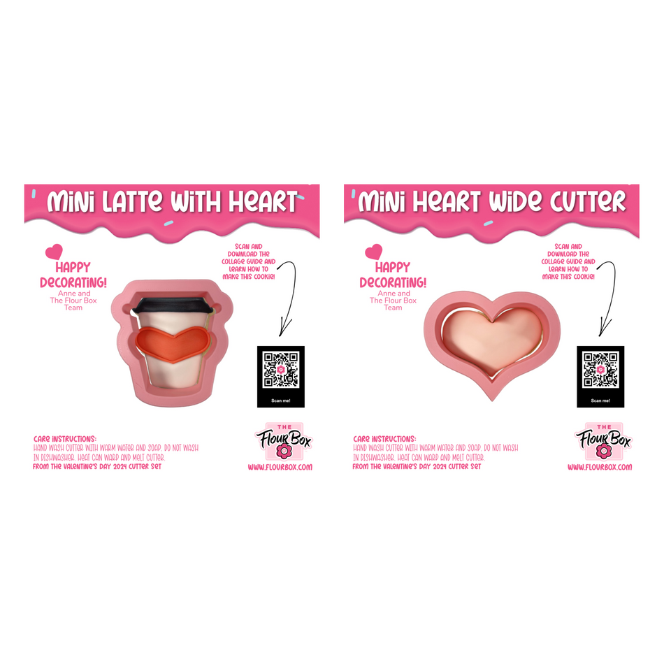 MINI Latte Heart Cookie Cutter BUNDLE