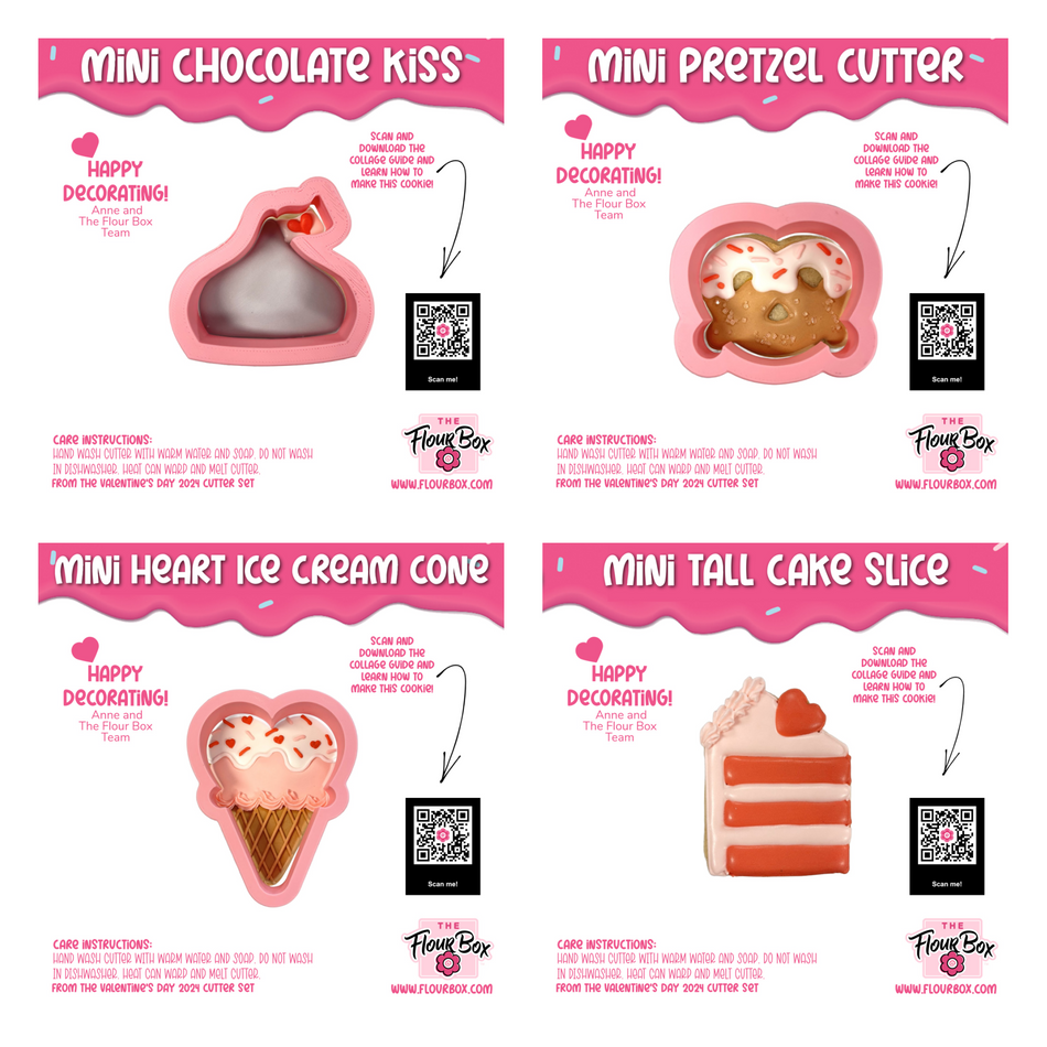 MINI Valentine Treats Cookie Cutter BUNDLE